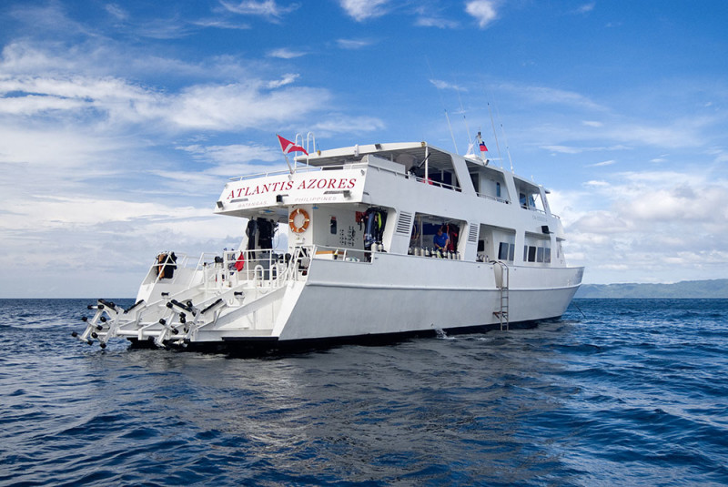 Back view of the Atlantis Azores scuba diving liveabaord in the Philippines