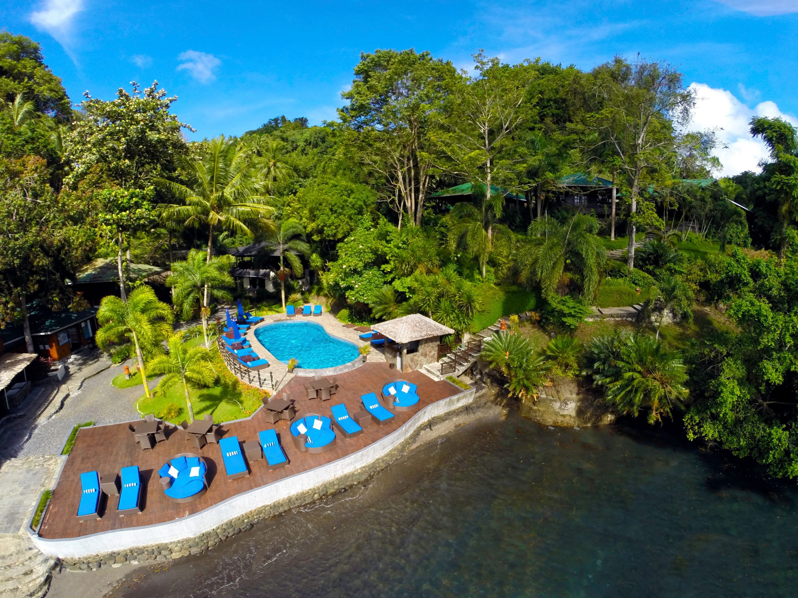 Lembeh Resort Island - North Sulawesi, Indonesia aerial pool view