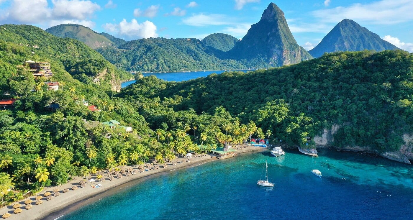 Anse Chastanet - St. Lucia Aerial view