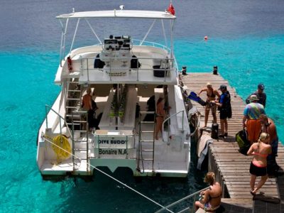 Buddy Dive Resort - Bonaire dive dock and boat