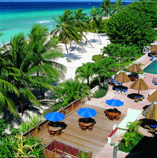 Coconut Court Beach Resort - Barbados aerial pool view